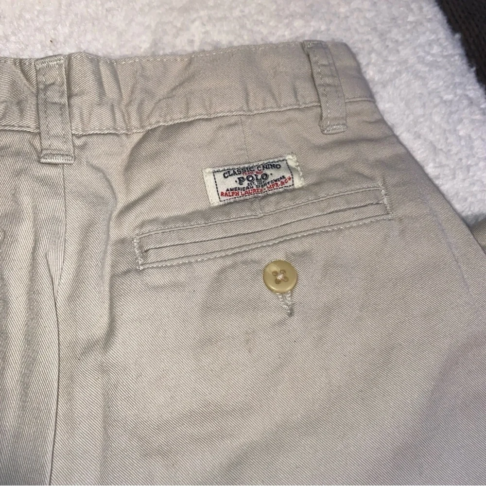 Polo Ralph Lauren Pants Slacks‎ Chinos Straight Leg Flat Front Logo Tan Boys 8